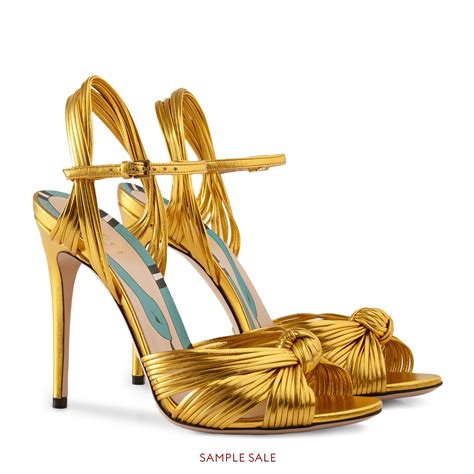 sandalo gucci oro|Gucci Gold Shoes For Women .